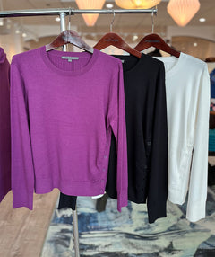 Elliott Lauren Button & Rib Detail Pullover