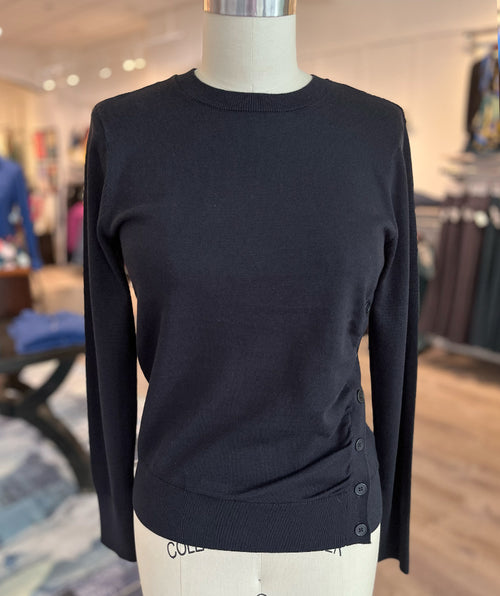 Elliott Lauren Button & Rib Detail Pullover