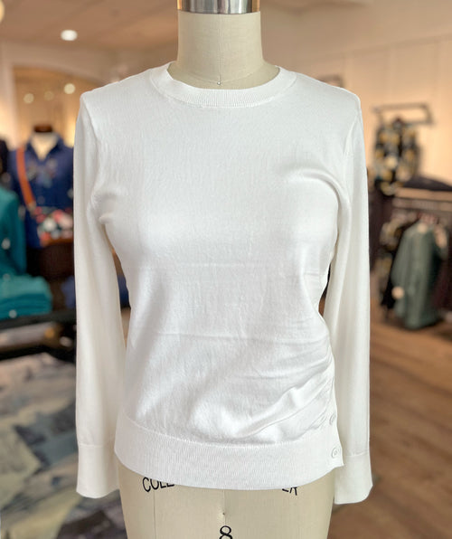 Elliott Lauren Button & Rib Detail Pullover