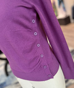 Elliott Lauren Button & Rib Detail Pullover