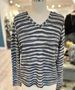 Elliott Lauren Silver Lining V Neck Tee