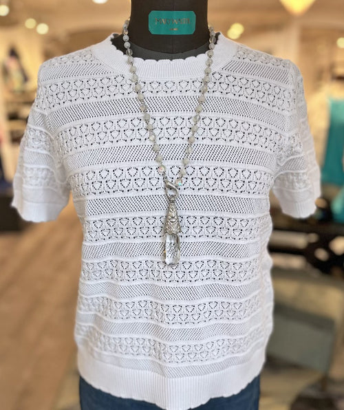 Elliott Lauren Totally Hooked Pointelle Sweater