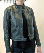 Vegan Leather Moto Hunter Green - Premium jackets from Elliott Lauren - Just $138! Shop now at Mary Walter