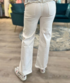 Jean large blanc