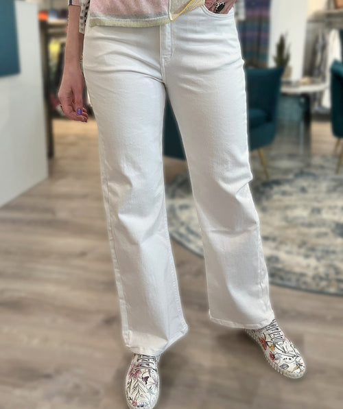Jean large blanc