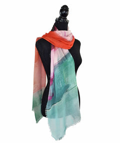 Elodia Watercolor Stripe Scarf