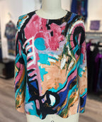 Estheme Cashmere Bright Graffiti Pullover