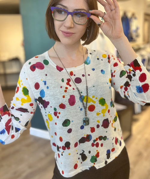 Paint Splatter Pullover - Premium sweaters from Estheme - Just $148! Shop now at Mary Walter