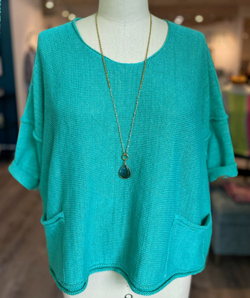 Grizas Soft Pockets Pullover Deep Aqua