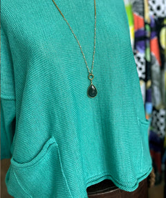 Grizas Soft Pockets Pullover Deep Aqua