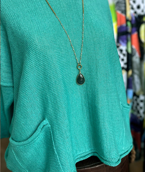 Grizas Soft Pockets Pullover Deep Aqua