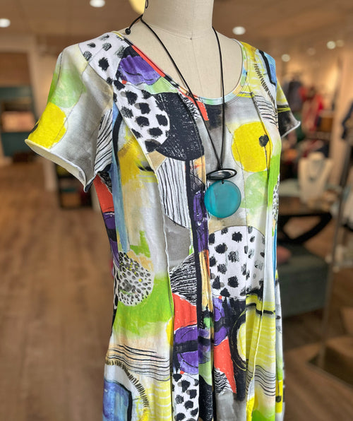 Grizas Summer Garden Seamed Dress