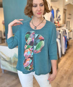 Multicolor patchwork pullover - Premium sweaters from Poles - Just $220! Shop now at Mary Walter