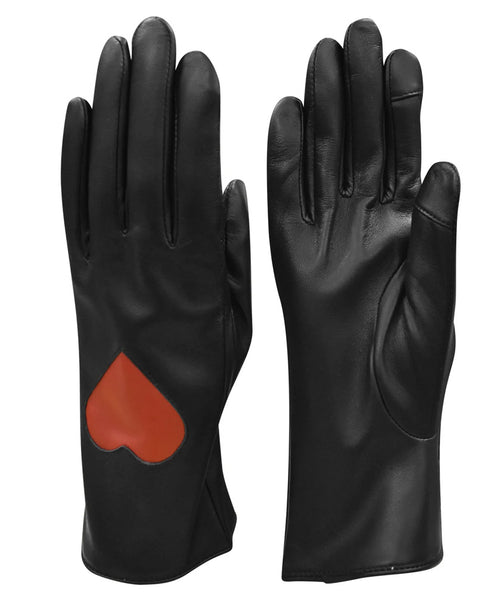 Leather Heart Tech Glove
