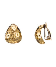 Heliena Hammered Nugget Clip Earring