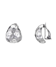 Heliena Hammered Nugget Clip Earring