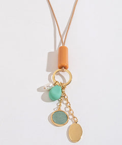 Fun cluster charm long necklace mint - Premium necklaces from Mary Walter - Just $35! Shop now at Mary Walter