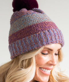 Melange knit hat