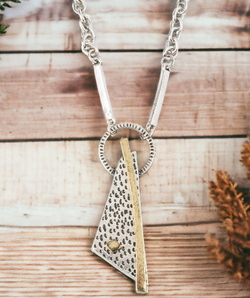 Abstract triangle necklace - Premium necklaces from Mary Walter - Just $35! Shop now at Mary Walter