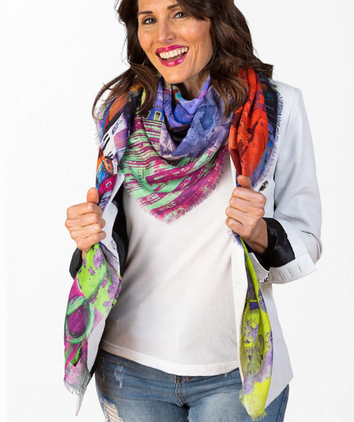 Agrigento Purple Scarf - Premium scarves from Isabelle Gougenheim - Just $235! Shop now at Mary Walter