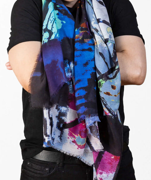 Purple Avatar Scarf - Premium scarves from Isabelle Gougenheim - Just $235! Shop now at Mary Walter