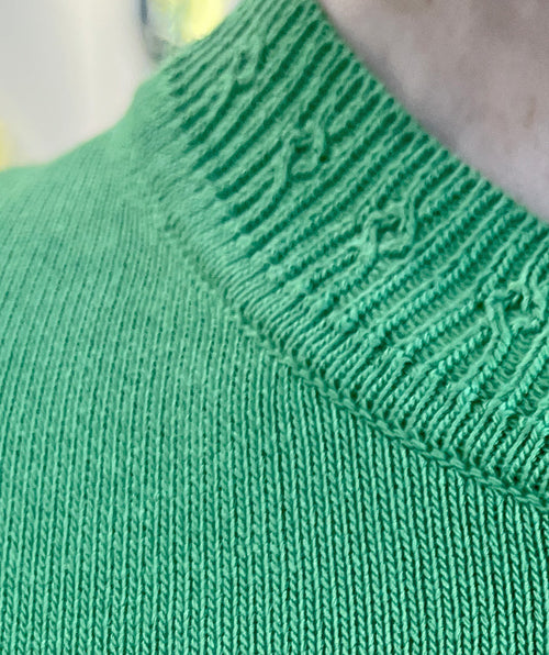 Haut à manches coudées en tricot 