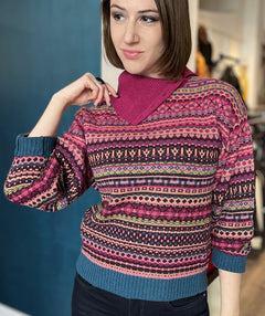 Ivko Fairisle Stripe Pullover