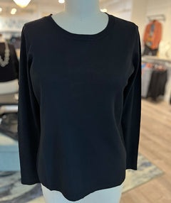 Jenvie Button Detail Jewel Neck Top