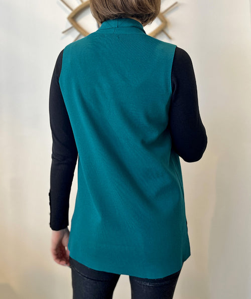 Two Pocket Vest Teal - Premium Vests from Jenvie - Just $169! Shop now at Mary Walter
