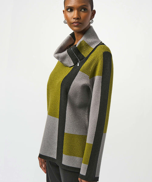 Joseph Ribkoff Bold Zip Pullover
