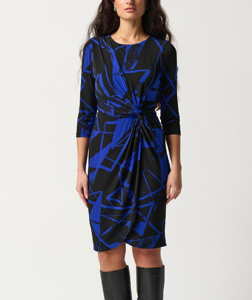On the Edge Dress Royal/Black - Premium dresses from Joseph Ribkoff - Just $129! Shop now at Mary Walter