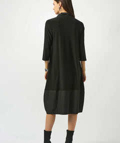 Joseph Ribkoff Zip and Mix Dress Black