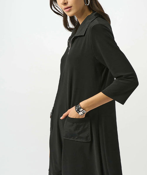 Joseph Ribkoff Zip and Mix Dress Black