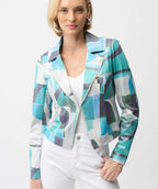 Joseph Ribkoff Geo Delight Moto Jacket
