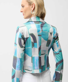 Joseph Ribkoff Geo Delight Moto Jacket