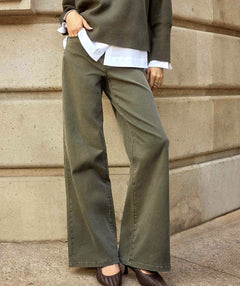 Joseph Ribkoff Goldie Wide Leg Jean Avocado