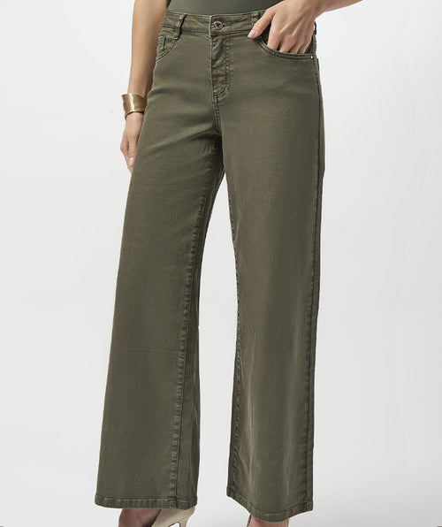 Joseph Ribkoff Goldie Wide Leg Jean Avocado