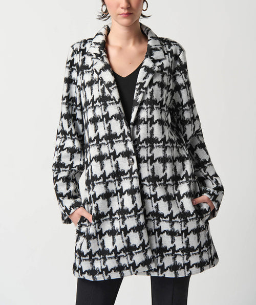 Houndstooth Swing Jacket - Premium jackets from Joseph Ribkoff - Just $164! Shop now at Mary Walter