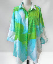 Maalari shirt-tunic flowerpower green