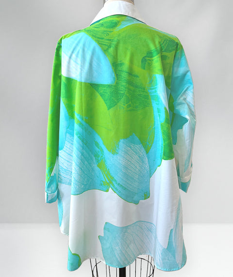 Maalari shirt-tunic flowerpower green