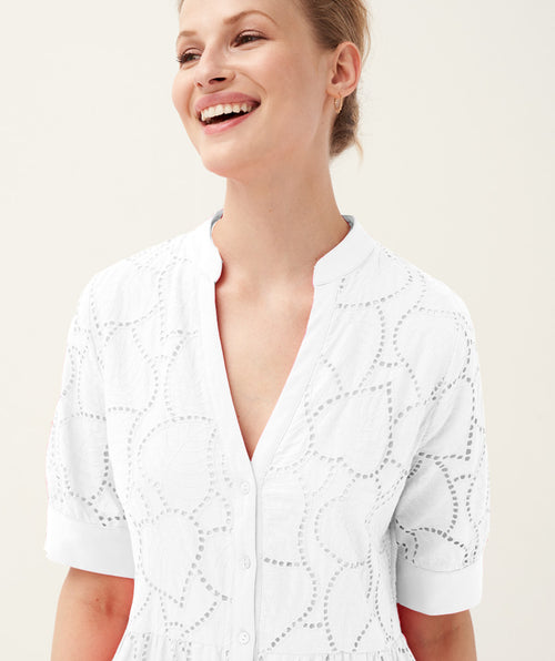Eyelet Summer Dress White - Premium dresses from Leo & Ugo - Just $109.60! Shop now at Mary Walter