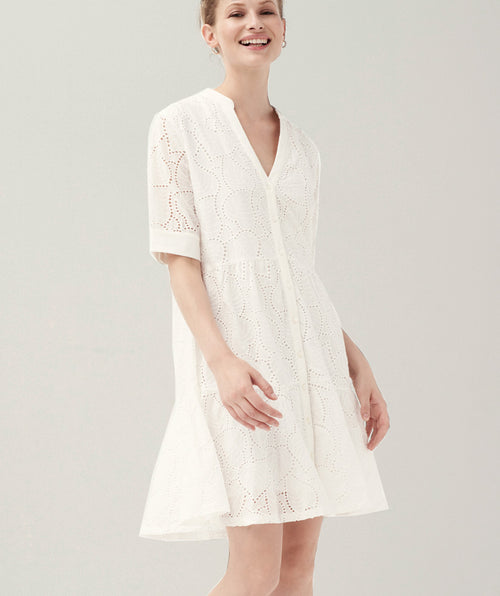 Eyelet Summer Dress White - Premium dresses from Leo & Ugo - Just $109.60! Shop now at Mary Walter