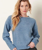 Soft Marled Denim Pullover