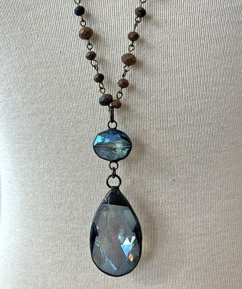 Bluebell crystal pendant necklace