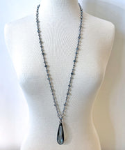 Snowdrop crystal pendant necklace