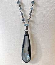 Snowdrop crystal pendant necklace
