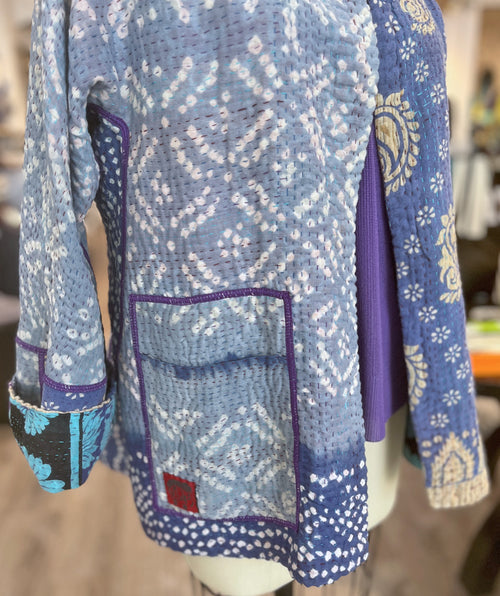Kantha flare short jacket Medium - Premium jackets from Mieko Mintz - Just $720! Shop now at Mary Walter