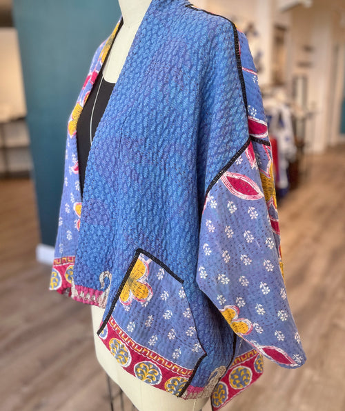 Kantha Kimono jacket One Size - Premium jackets from Mieko Mintz - Just $680! Shop now at Mary Walter