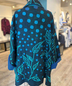 Dots & Leaves Kantha oversized jacket - Premium jackets from Mieko Mintz - Just $890! Shop now at Mary Walter