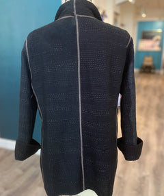 Cotton and silk patch Kantha short jacket Large - Premium jackets from Mieko Mintz - Just $650! Shop now at Mary Walter
